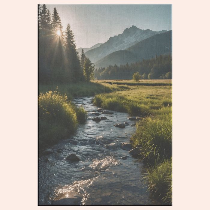 A Mountain Stream Canvas Wall Art Variation Image