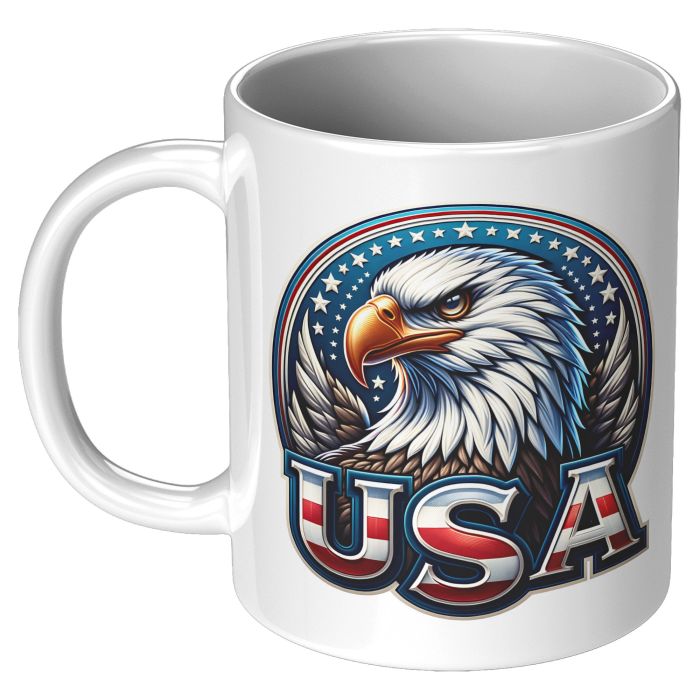 American Eagle USA 11oz White Coffee Mug