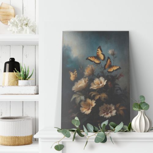 Butterflies and Flowers Dark Academia Smaller Lifestyle View