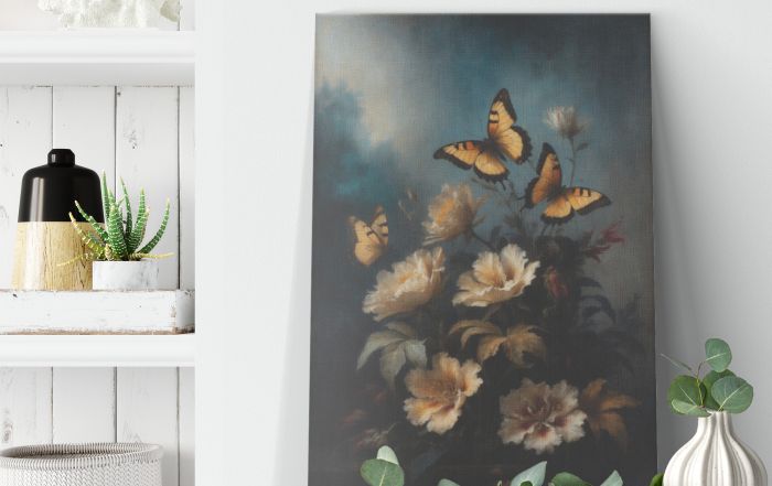 Butterflies and Flowers Dark Academia Smaller Lifestyle View