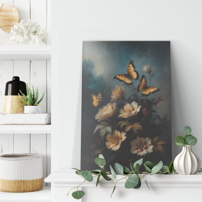 Butterflies and Flowers Dark Academia Smaller Lifestyle View