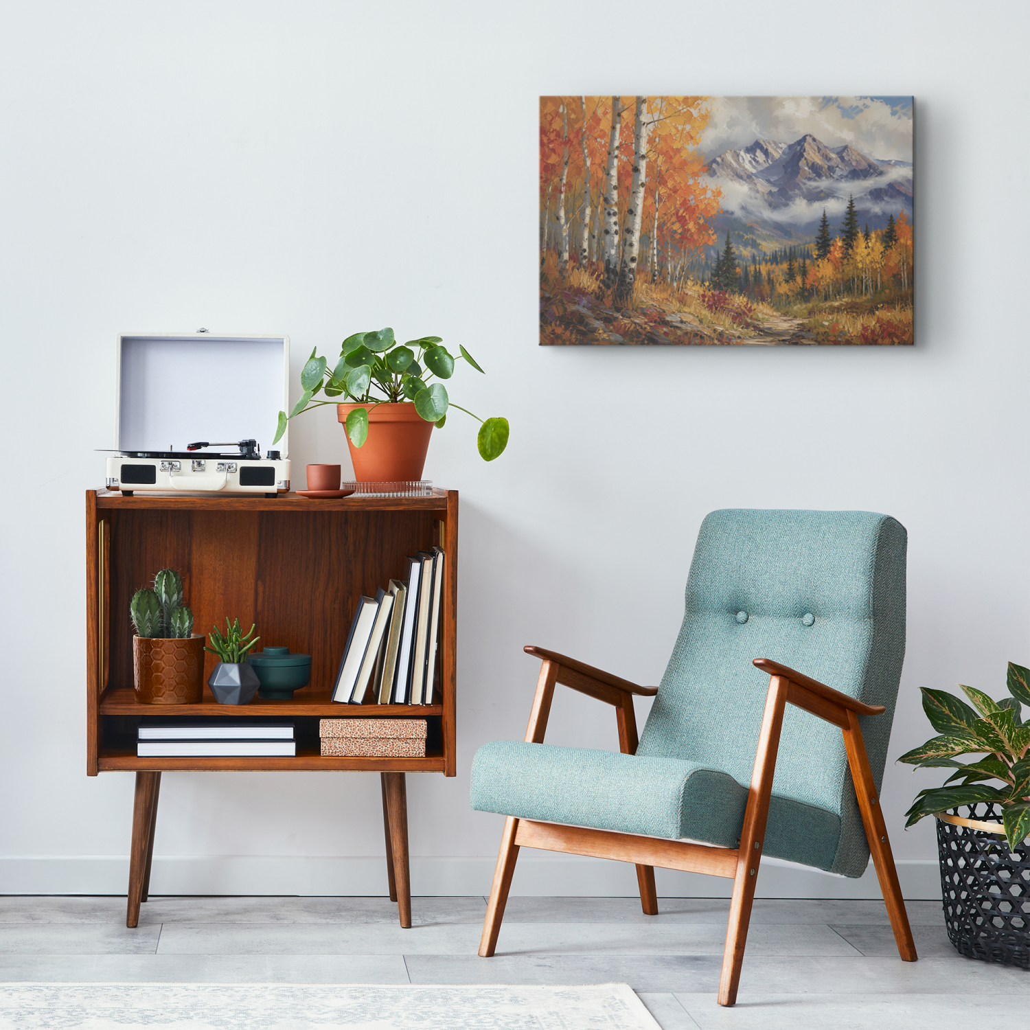 Aspen Tree Forest and Mountains Canvas Wall Art - Image 16